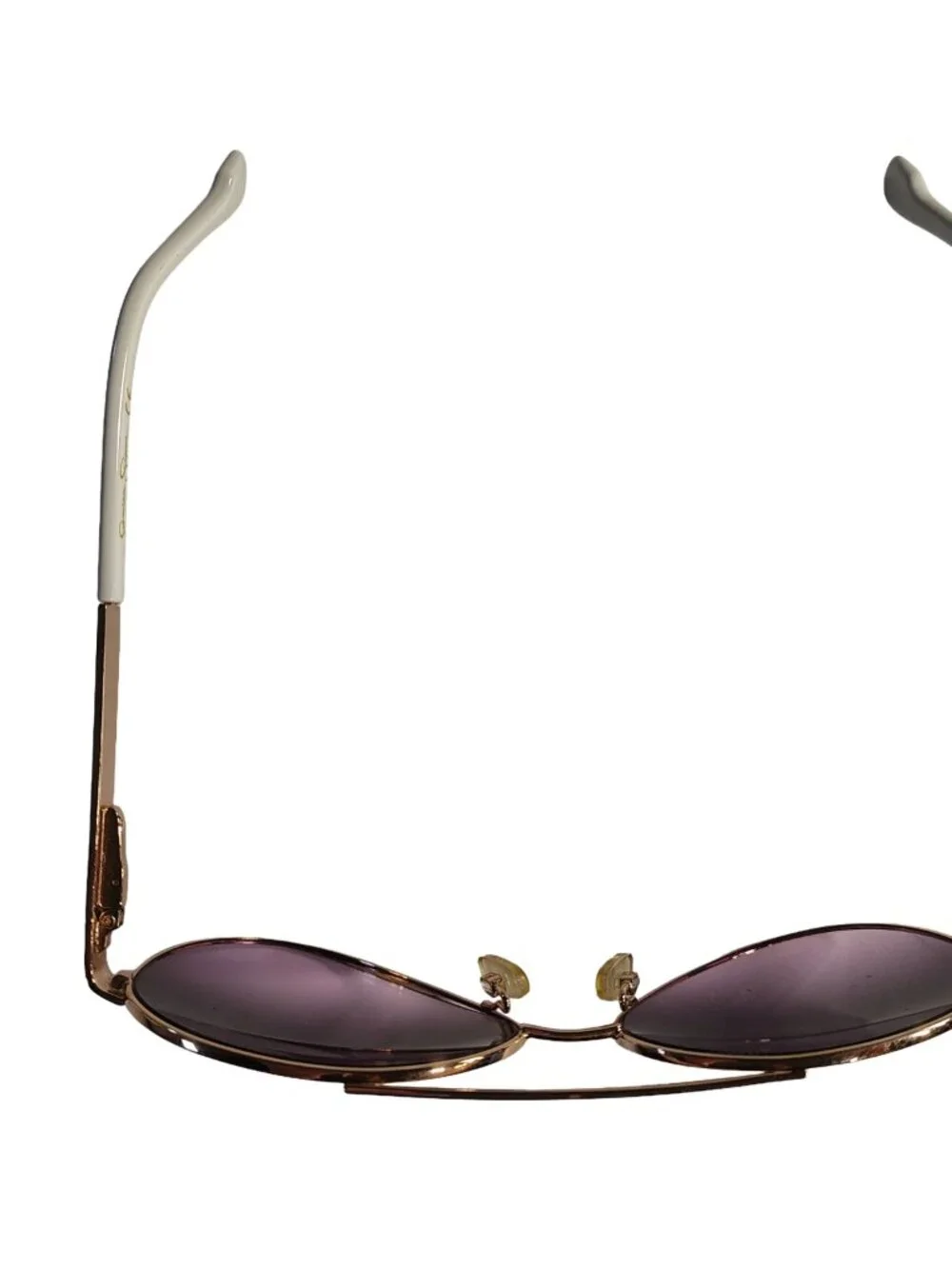 Women's Purple Lens & Metal Frame Jessica Simpson Branded Aviator Sunglasses